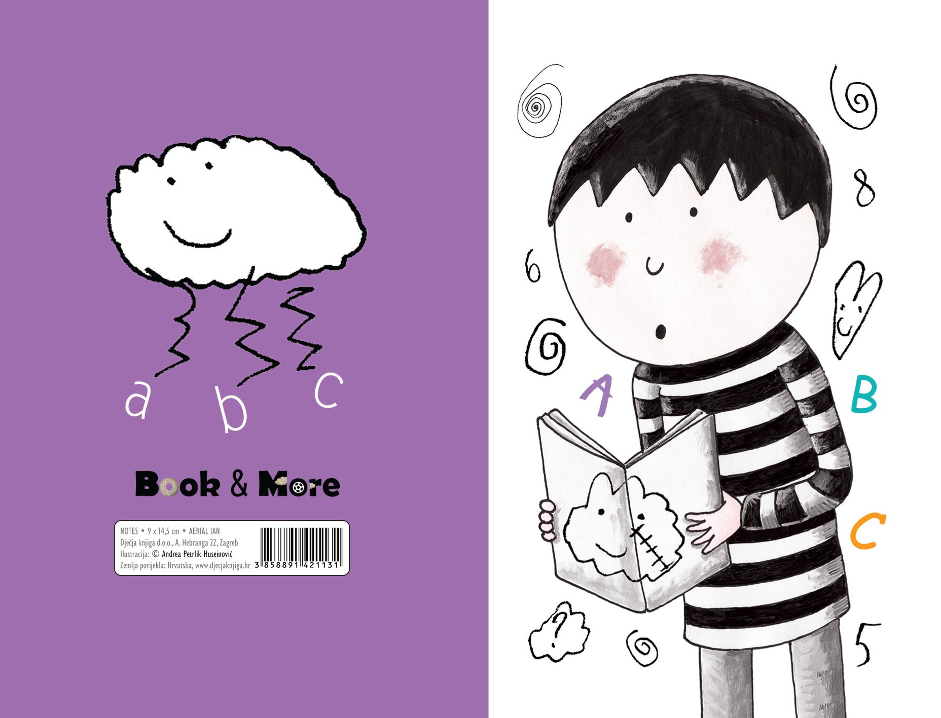 Mali notes s ilustracijom dječaka